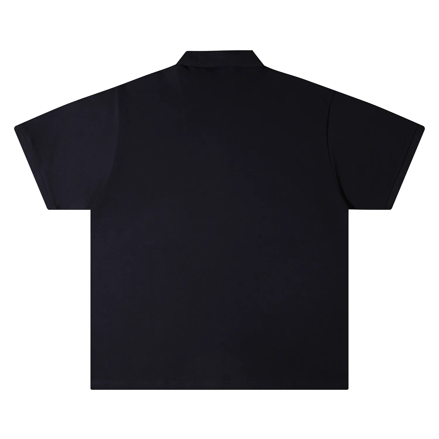 p116 649#Gallery Dept New classic basic style letter LOGO basic slogan Polo short-sleeved T-shirt double yarn pure cotton short Tee black navy blue S～XL